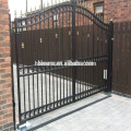 Easily assembled aluminum powder coated retractable fence gate / metal gate